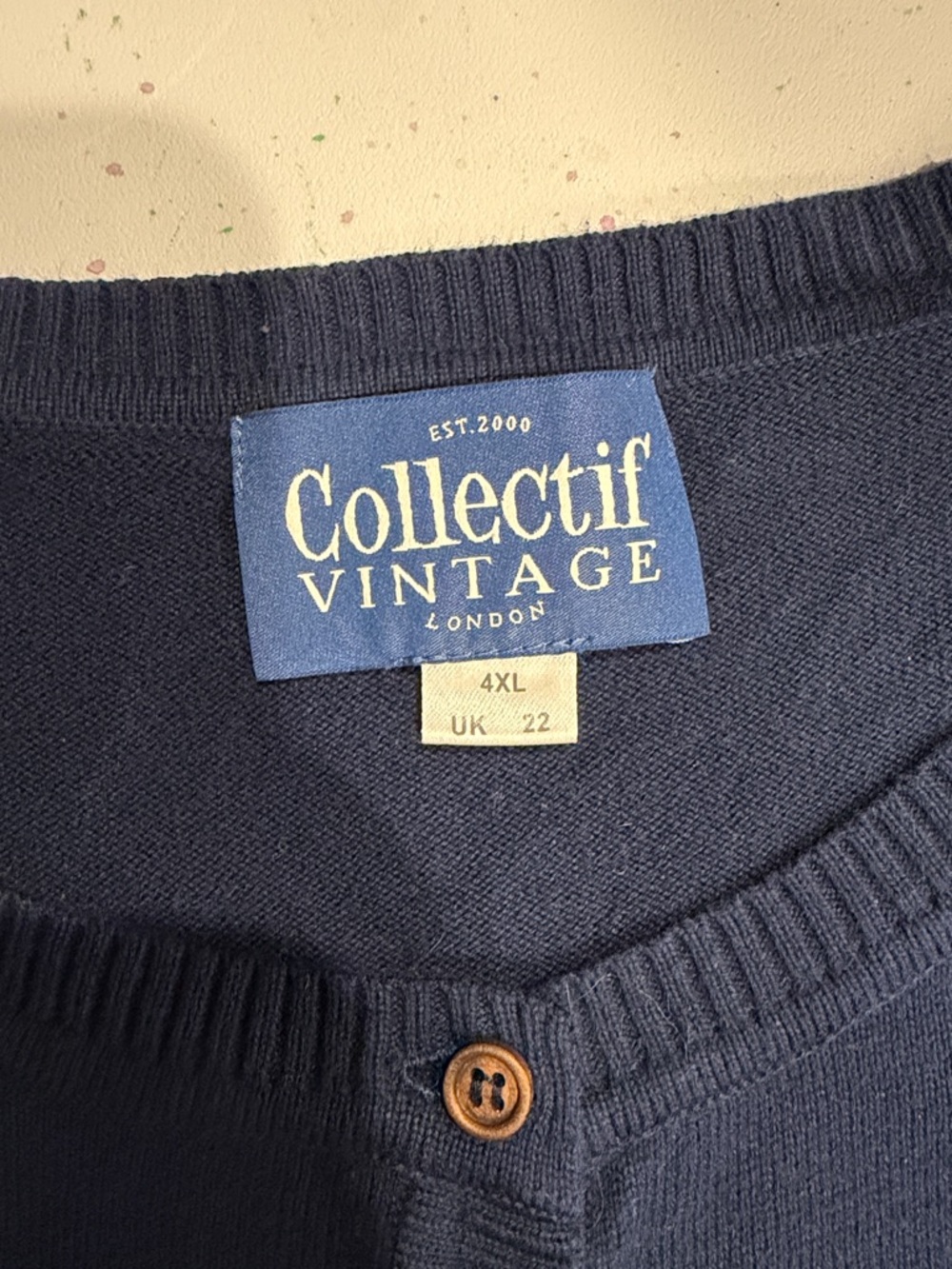 Collectif Vintage London Navy Embroidered Animal Cardigan - Picture 2 of 7